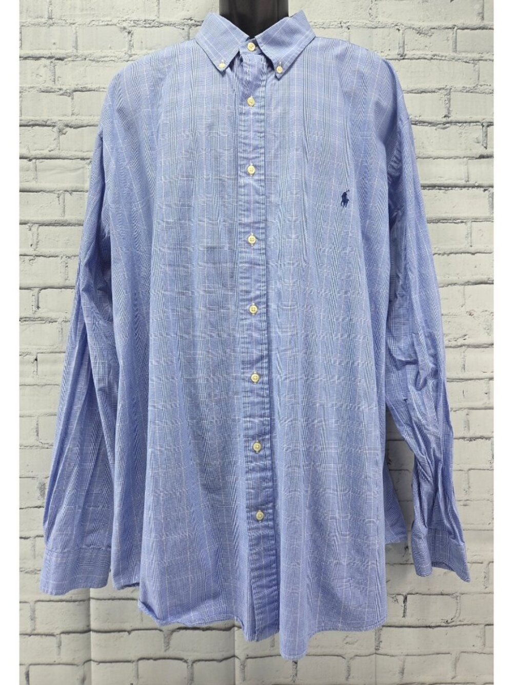 Ralph Lauren Classic Fit Blue Plaid Button-Down Shirt 3XLT